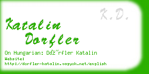 katalin dorfler business card